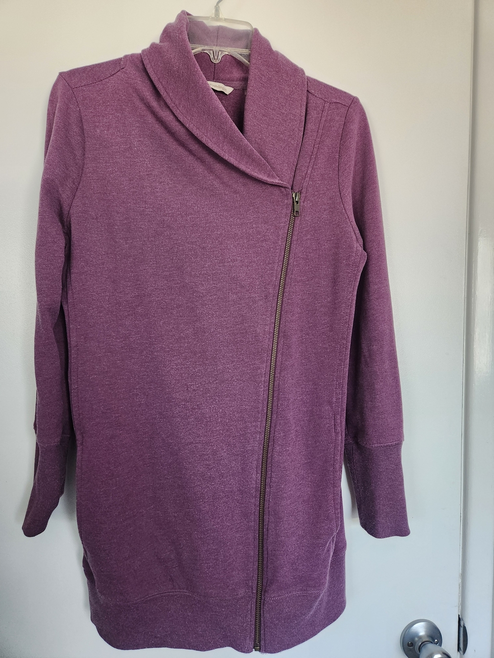 Soft Surroundings Plum Open-Front Knit Cardigan